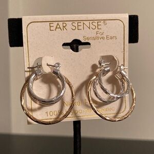 Silver and Gold Hypoallergenic Hoop Earrings